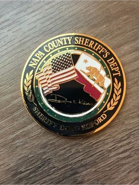 NAPA VALLEY CA Sheriff's Dept Challenge Coin DOUG KOFORD POLICE